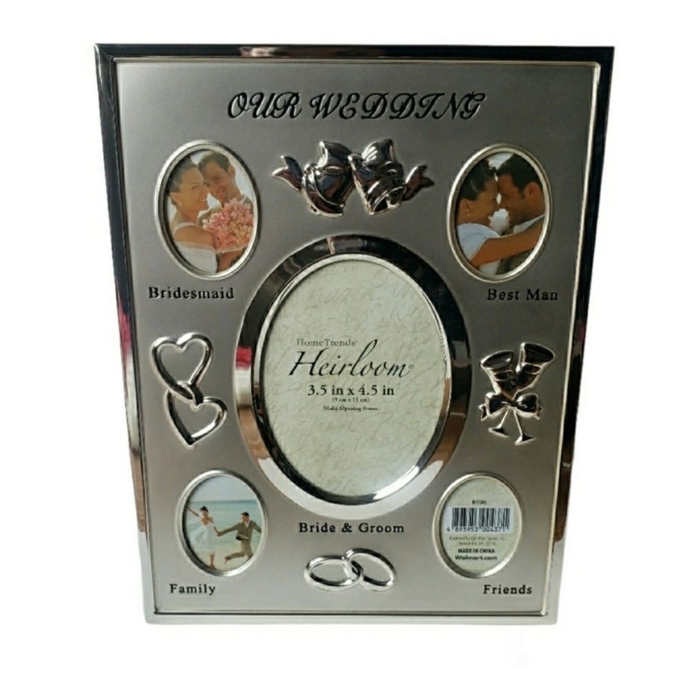 Home Trends Heirloom Mult-Opening Picture Frame Silver Gray Our Wedding